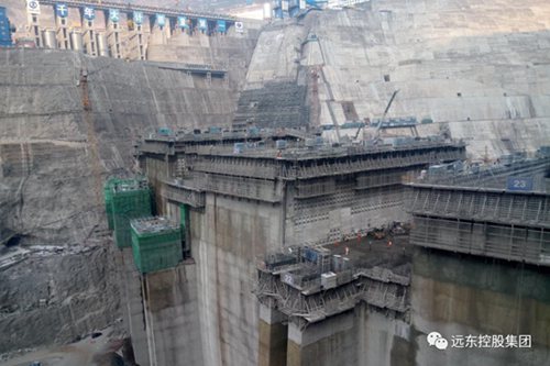 白鶴灘水電站建造現場